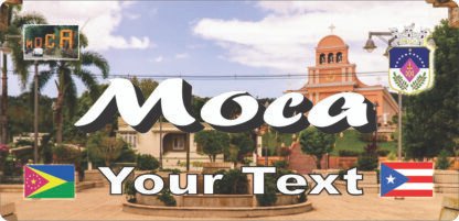 Moca Puerto Rico License Plate  / Personalized