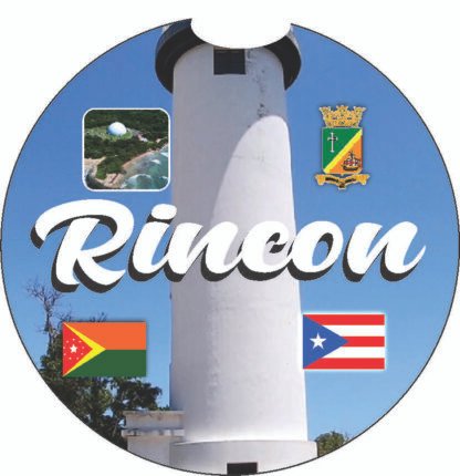 Rincon Puerto Rico Print 2pc Car Coasters Round Rubber 2.75in/5mm