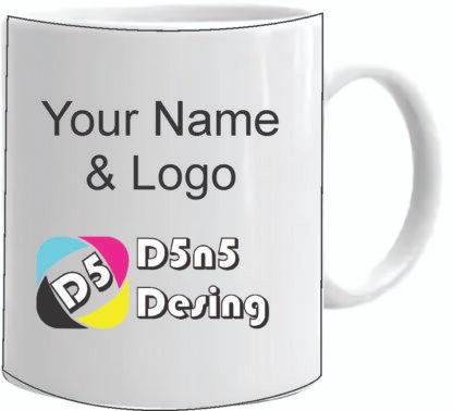 Mug 11oz White, Full Color Wrap Print , Personalized with Company Name and Logo