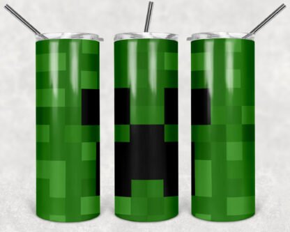 GAMER MINECRAFT-20oz-stainless-steel-double-wall-skinny-tumbler-with-straw