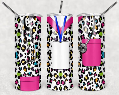 UNIFORM Colorful Cheetah Scrubs Tumbler: A Perfect Blend of Style and Functionality