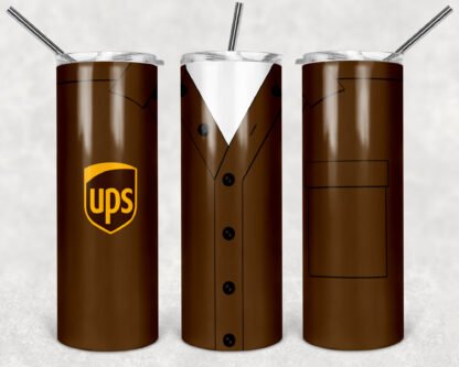 UNIFORM UPS Uniform 20oz Stainless Steel Double Wall Skinny Tumbler With Straw