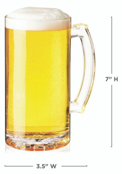 Beer Mug Glasses 26 Oz Personalized Drink Glasses used for frozen Mug beer 2Pack - Image 4