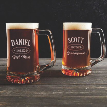 Beer Mug Glasses 26 Oz Personalized Drink Glasses used for frozen Mug beer 2Pack